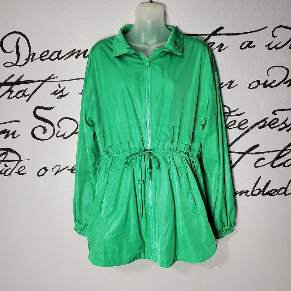 Lou & Grey Windbreaker Anorak Jacket Full Zip Lightweight Utility Jacket, M